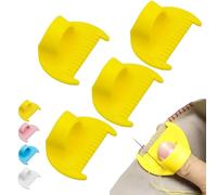 Edge Sewing Lockranding Tool, Sewing Templates,Edge Stitch Lock & Sewing Gauge, 3/4mm Needle Gauge Quilting Ruler Measuring Tool (Yellow, 3mm)