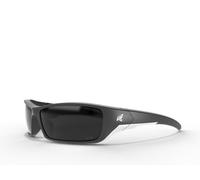 EDGE SR116 Reclus Wrap-Around Safety Glasses, Anti-Scratch, Non-Slip, UV 400, Military Grade, ANSI/ISEA & MCEPS Compliant, 5.04" Wide, Black Frame/Smoke Lens