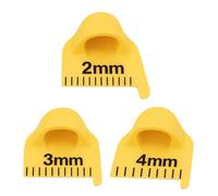 Edge Stitch Lock and Sewing Gauge-Sewing Gauge-Edge Sewing Lockranding Tool-Needle Gauge Quilting Ruler for Straight & Curved Seams for Beginners,Professional Sewers - 2/3/4 Mm, 3 Pcs,Plastic (Yellow)