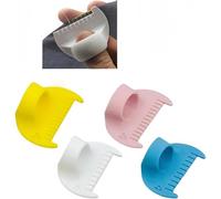 Edge Stitch Lock Sewing Gauge, 4pcs 3/4mm DIY Stitching Tool with Blanket Stitch 4 Colors Thumb Guide Needle Gauge Quilting Ruler for Straight Curved Seams, Guide for Equal Even Stitches Quilting