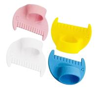 Edge Stitch Lock & Sewing Gauge, 4pcs 3/4mm DIY Stitching Tool with Blanket Stitch Thumb Guide Needle Gauge Quilting Ruler for Straight & Curved Seams, Sewing Rulers and Guides Measuring Tools