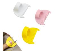 Edge Stitch Lock & Sewing Gauge - DIY Stitching Tool Quilting with Thumb Guide,3/4mm Needle Gauge Quilting Ruler Measuring Tool, Sewing Templates for Hemming & Crafts (Mixed, 4mm)