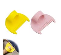Edge Stitch Lock & Sewing Gauge - DIY Stitching Tool Quiltings with Thumb Guide, Needle Gauge quilting Ruler Measuring Tool, for Quilting, Hemming & Crafts (Yellow +Pink, 4mm)
