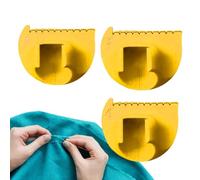 Edge Stitches Lock Sewing Gauge, 3pcs 2/3/4mm DIYs Stitching Tool Quilting with Thumb Guide, Multifunction Needle Gauge Quilting Ruler Measuring Tool, for Collars Cuffs Curved Seams