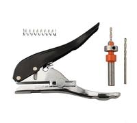 Edge Strip Puncher with Countersink Drill Set Featuring Adjustable Depth and Visual Alignment for Precision Punching on Various For Paper and PVC Materials