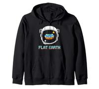 Edge Theory Reflected in Helmet Funny Space Conspiracy Zip Hoodie
