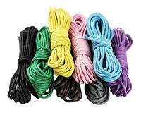 EDGEAM 8PCS Waxed Cotton Cord for Jewellery Making DIY Necklace Bracelet (2 MM, Multi-color)