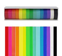 EDGEAM Washi Tape Set of 15 Paper Rainbow Decorative Sticker Adhesive Tape 12mm x 8m