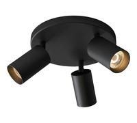 Edgeform - Canspot 57 Triple Round White Spotlight, Black - Black
