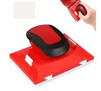 Edger - Edger Tool | Red ABS Wall Painting Tool 4.7" x 3.5" x 2", 110g - Ergonomic Handle with Secure Loop and Flocking Pad for Clean Lines and Pein