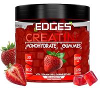 Edges Creatine Gummies 5000mg - Creatine Monohydrate with Alpha GPC, B12, L-Taurine, & Betaine - 120 Gummies for Men & Women - Muscle Growth, Strength & Recovery - Strawberry Flavour