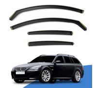 EdgeVisors Wind Deflectors BMW 5 Series E61 5Dr Estate 2004-2010 4pc | Touring In-Channel Rain Guards & Accessories, Deflect Rain & Wind, Fresh Airflow, Tinted, Easy Install