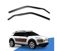 EdgeVisors Wind Deflectors Citroen C4 Cactus 5Dr SUV 2014-2023 2pc | In-Channel Rain Guards & Accessories, Deflect Rain & Wind, Fresh Airflow, Tinted, Easy Install