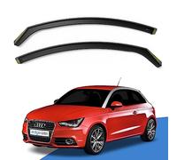 EdgeVisors Wind Deflectors | Fits: Audi A1 (2010-2018) 3 Door Hatchback 2pcs Set | In-Channel Rain Guards for Wind, Rain & Sun Protection, Easy Installation - Tinted