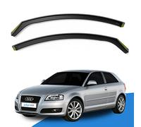 EdgeVisors Wind Deflectors | Fits: Audi A3 MK2 8P (2003-2012) 3 Door Hatchback 2pc Set | In-Channel Rain Guards for Wind, Rain & Sun Protection, Easy Installation - Tinted