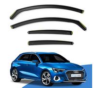 EdgeVisors Wind Deflectors | Fits: Audi A3 or S3 MK4 (2020-onwards) 5 Door Y8 Sportback Hatchback 4pc Set | In-Channel Rain Guards for Wind, Rain & Sun Protection, Easy Installation - Tinted