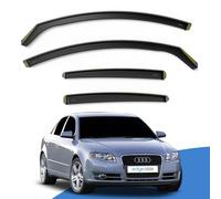 EdgeVisors Wind Deflectors | Fits: AUDI A4 B6/B7 (2000-2009) 4 Door Saloon 4pc Set | In-Channel Rain Guards for Wind, Rain & Sun Protection, Easy Installation - Tinted