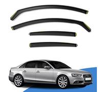EdgeVisors Wind Deflectors | Fits: Audi A4 B8 (2009-2015) 4 Door Saloon 4pc Set | In-Channel Rain Guards for Wind, Rain & Sun Protection, Easy Installation - Tinted