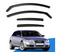 EdgeVisors Wind Deflectors | Fits: Audi A6 C6 (2004-2011) 5 Door Avante Estate 4pc Set | In-Channel Rain Guards for Wind, Rain & Sun Protection, Easy Installation - Tinted