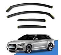 EdgeVisors Wind Deflectors | Fits: Audi A6 C7 (2011-2018) 5 Door Avante Estate 4pc Set | In-Channel Rain Guards for Wind, Rain & Sun Protection, Easy Installation - Tinted