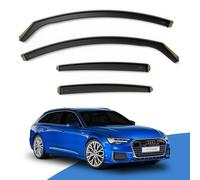 EdgeVisors Wind Deflectors | Fits: AUDI A6 C8 or Allroad S6 RS6 (2019-onwards) 5 Door Estate 4pc Set | In-Channel Rain Guards for Wind, Rain & Sun Protection, Easy Installation - Tinted