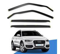 EdgeVisors Wind Deflectors | Fits: Audi Q3 MK1 (2011-2018) 5 Door SUV 4pc Set | In-Channel Rain Guards for Wind, Rain & Sun Protection, Easy Installation - Tinted