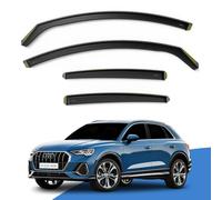EdgeVisors Wind Deflectors | Fits: AUDI Q3 MK2 (2018-onwards) 5 Door SUV 4pc Set | In-Channel Rain Guards for Wind, Rain & Sun Protection, Easy Installation - Tinted