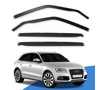 EdgeVisors Wind Deflectors | Fits: Audi Q5 MK1 (2008-2016) 5 Door SUV 4pc Set | In-Channel Rain Guards for Wind, Rain & Sun Protection, Easy Installation - Tinted