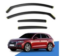 EdgeVisors Wind Deflectors | Fits: AUDI Q5 MK2 (2016-2024) 5 Door SUV 4pc Set | In-Channel Rain Guards for Wind, Rain & Sun Protection, Easy Installation - Tinted