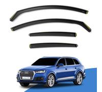 EdgeVisors Wind Deflectors | Fits: AUDI Q7 MK2 (2015-onwards) 5 Door SUV 4pc Set | In-Channel Rain Guards for Wind, Rain & Sun Protection, Easy Installation - Tinted