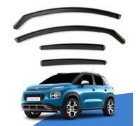 EdgeVisors Wind Deflectors | Fits: CITROEN C3 Aircross MK1 (2017-2024) 5 Door SUV Set | In-Channel Rain Guards for Wind, Rain & Sun Protection, Easy Installation - Tinted