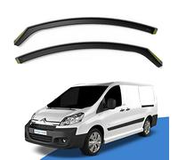 EdgeVisors Wind Deflectors | Fits: CITROEN Dispatch/Jumpy MK2 (2007-2016) 2/4 Door Van 2pc Set | In-Channel Rain Guards for Wind, Rain & Sun Protection, Easy Installation - Tinted