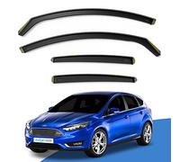 EdgeVisors Wind Deflectors | Fits: Ford Focus MK3 (2011-2018) 4/5 Door Saloon/Hatchback 4pc Set | In-Channel Rain Guards for Wind, Rain & Sun Protection, Easy Installation - Tinted