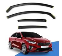 EdgeVisors Wind Deflectors | Fits: KIA PRO CEED MK3 (2019-2024) 5 Door Hatchback 4pc Set | In-Channel Rain Guards for Wind, Rain & Sun Protection, Easy Installation - Tinted