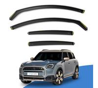 EdgeVisors Wind Deflectors | Fits: MINI COUNTRYMAN U25 MK3 (2023-onwards) 5 Door Hatchback 4pc Set | In-Channel Rain Guards for Wind, Rain & Sun Protection, Easy Installation - Tinted