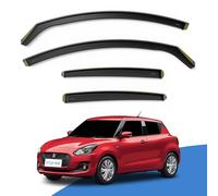 EdgeVisors Wind Deflectors | Fits: SUZUKI SWIFT MK4 (2017-2023) 5 Door Hatchback 4pc Set | In-Channel Rain Guards for Wind, Rain & Sun Protection, Easy Installation - Tinted