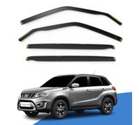 EdgeVisors Wind Deflectors | Fits: SUZUKI VITARA MK2 (2014-onwards) 5 Door SUV 4pc Set | In-Channel Rain Guards for Wind, Rain & Sun Protection, Easy Installation - Tinted
