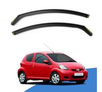 EdgeVisors Wind Deflectors | Fits: TOYOTA AYGO MK1 (2005-2014) 3 Door Hatchback 2pc Set | In-Channel Rain Guards for Wind, Rain & Sun Protection, Easy Installation - Tinted