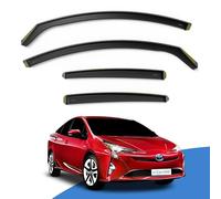 EdgeVisors Wind Deflectors | Fits: TOYOTA PRIUS MK4 (2016-2023) 5 Door Liftback 4pc Set | In-Channel Rain Guards for Wind, Rain & Sun Protection, Easy Installation - Tinted