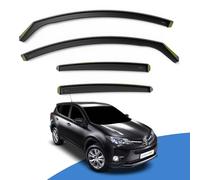 EdgeVisors Wind Deflectors | Fits: TOYOTA RAV-4 MK4 (2013-2019) 5 Door SUV 4pc Set | In-Channel Rain Guards for Wind, Rain & Sun Protection, Easy Installation - Tinted