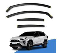 EdgeVisors Wind Deflectors | Fits: TOYOTA RAV-4 MK5 (2019-onwards) 5 Door SUV 4pc Set | In-Channel Rain Guards for Wind, Rain & Sun Protection, Easy Installation - Tinted