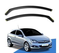 EdgeVisors Wind Deflectors | Fits: Vauxhall Astra H MK5 (2005-2009) 3 Door Hatchback 2pc Set | In-Channel Rain Guards for Wind, Rain & Sun Protection, Easy Installation - Tinted