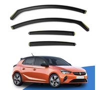 EdgeVisors Wind Deflectors | Fits: Vauxhall Corsa F MK6 (2019-onwards) 5 Door Hatchback 4pc Set | In-Channel Rain Guards for Wind, Rain & Sun Protection, Easy Installation - Tinted