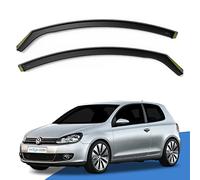 EdgeVisors Wind Deflectors | Fits: VW GOLF MK6 (2008-2012) 3 Door Hatchback 2pc Set | In-Channel Rain Guards for Wind, Rain & Sun Protection, Easy Installation - Tinted