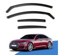 EdgeVisors Wind Deflectors for Audi A6 C8 4 Door Saloon (2018-Onwards) 4pc Set | In-Channel Rain Guards & Accessories