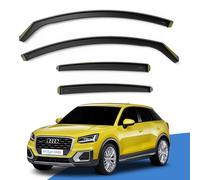 EdgeVisors Wind Deflectors for Audi Q2 MK1 5 Door SUV (2016-Onwards) 4pc Set | In-Channel Rain Guards & Accessories