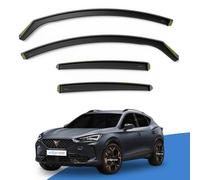 EdgeVisors Wind Deflectors for Cupra Formentor MK1 5Dr SUV 2020+ 4pc | Fresh Air in Rain, Less Wind Noise, In-Channel Rain Guards, No Tape or Drilling, Smoked Tint