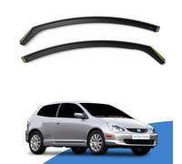 EdgeVisors Wind Deflectors for Honda Civic Type R MK7 EP2 - EP3 3 Door Hatchback (2001-2005) 2pc Set | In-Channel Rain Guards & Accessories
