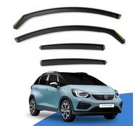 EdgeVisors Wind Deflectors for Honda Jazz MK4 5 Door Hatchback (2020-Onwards) 4pc Set | In-Channel Rain Guards & Accessories