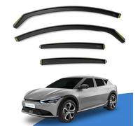 EdgeVisors Wind Deflectors for Kia EV6 Electric (2021-2025) 5 Door SUV 4pc Set | Tinted Acrylic In-Channel Side Window Visors & Rain Guards | EV6 Electric Accessories